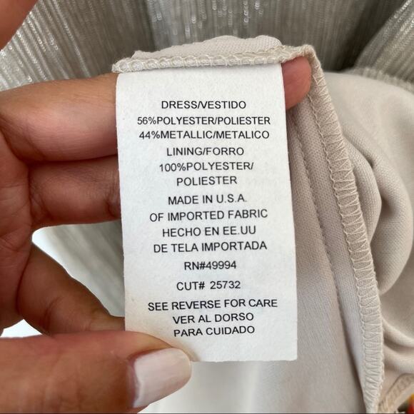 NWOT R&M Richards Silver Sleeveless Dress - Picture 7 of 10